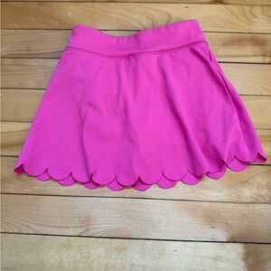 Pink Scalloped Hem Skirt